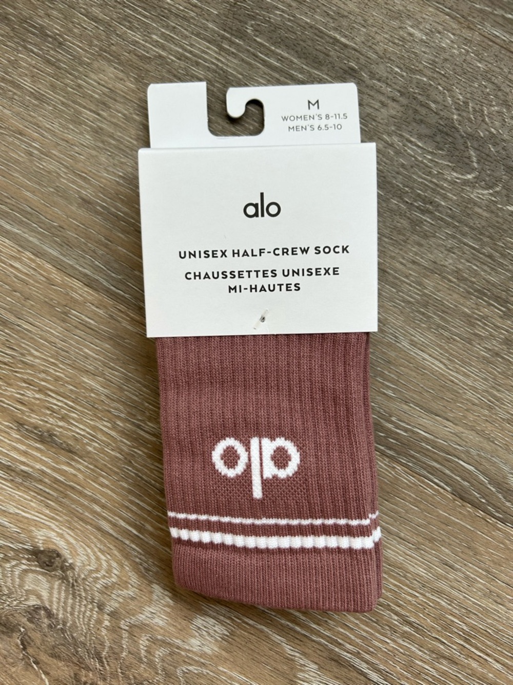 ALO Yoga Unisex Half-Crew Sock in Smoky Quartz